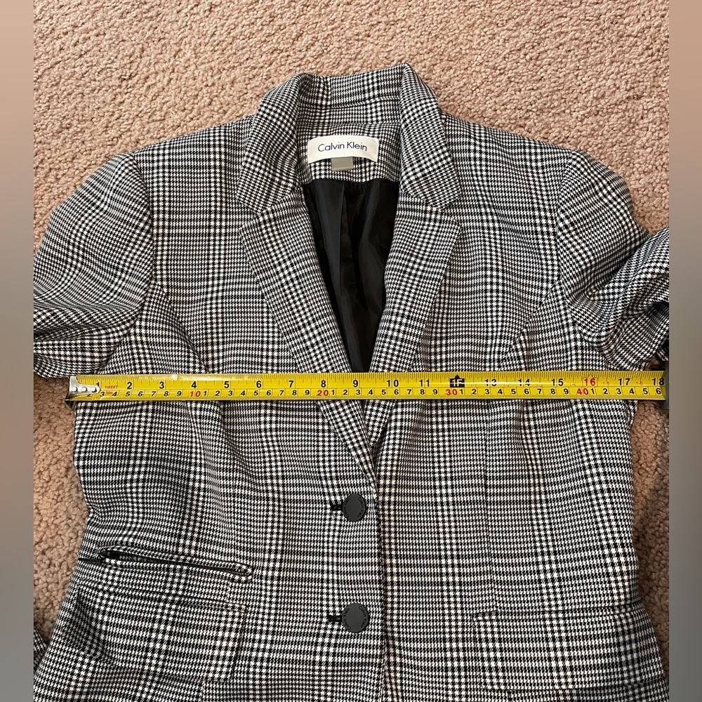 CALVIN KLEIN 2pcs Set pinstripe Pants & Blazer Suit Petite - Picture 2 of 13
